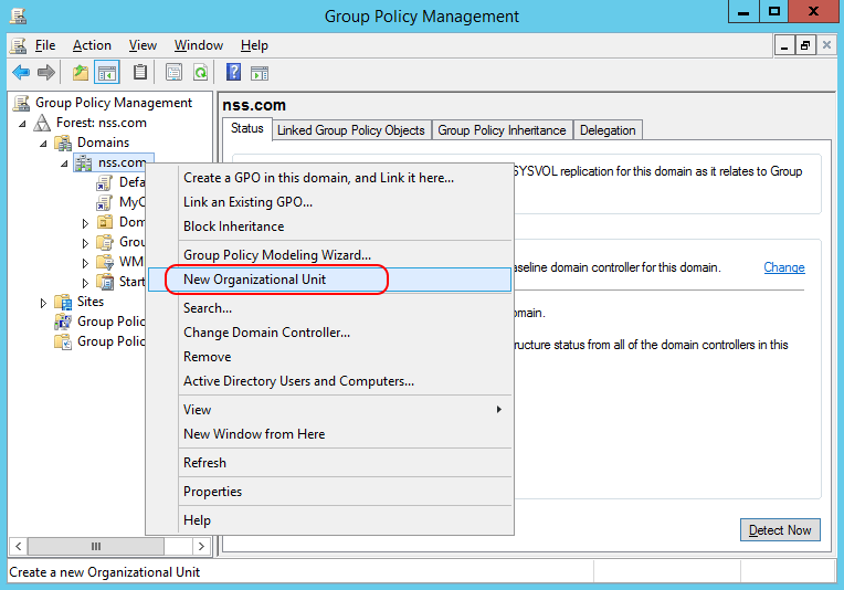 Linking MyChat organization unit to the Group Policy Object