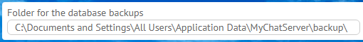MyChat backup folder
