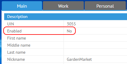 Account of a blocked user on MyChat Server