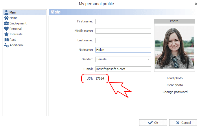 View own profile in MyChat