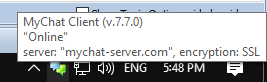 MyChat hint in the tray