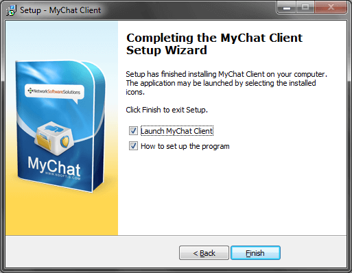 MyChat Client installer final step