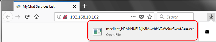 launching MyChat Client installer on Windows