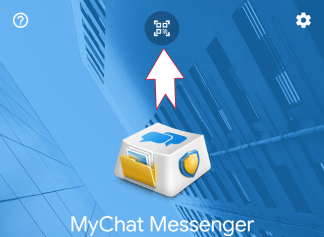 Кнопка для сканирования QR-кода в MyChat для Android