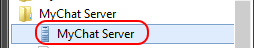 Launching the installed MyChat Server