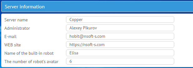 MyChat Server general info