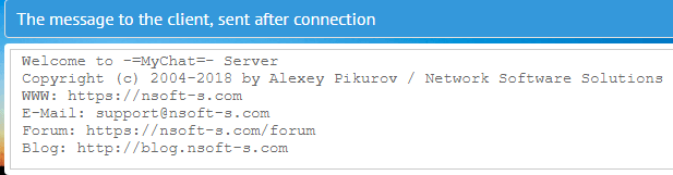 MyChat Server greetings