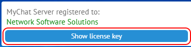 Show MyChat Server license key