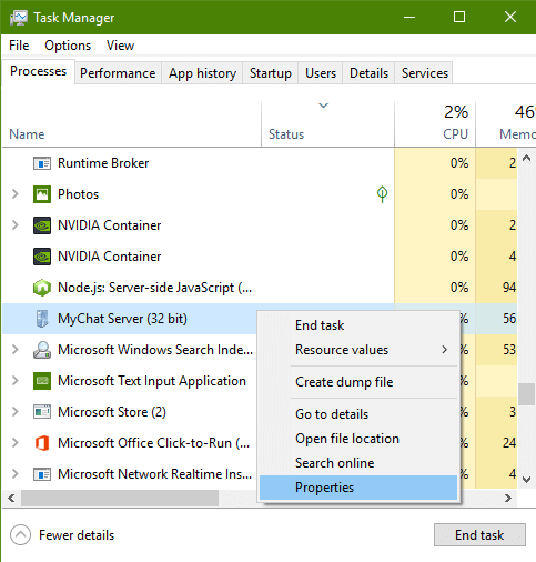 Task manager with MyChat Server